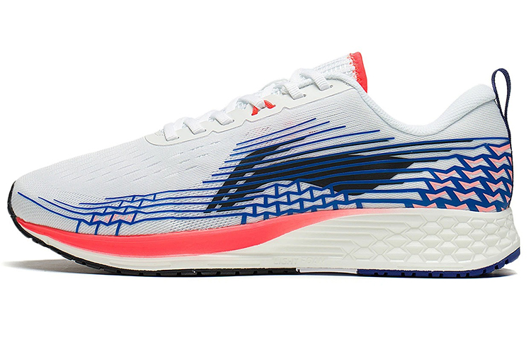 LiNing Li Ning Running Collection Breathable And Resilient Low-Top Running Shoes Men's White Blue