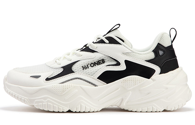 361° Ode MONO Yarn Edition Slip Resistant, Abrasion Resistant, Breathable Low Top Casual Shoes Men's White Black