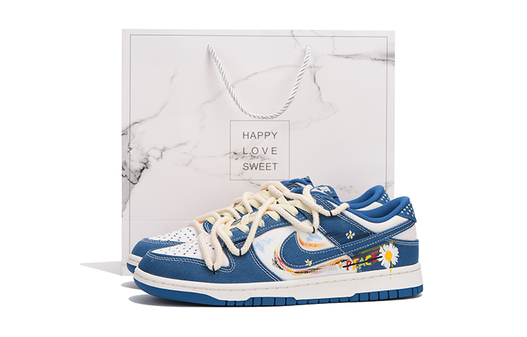 Nike Dunk Skateboard Shoes Men Low-Top White