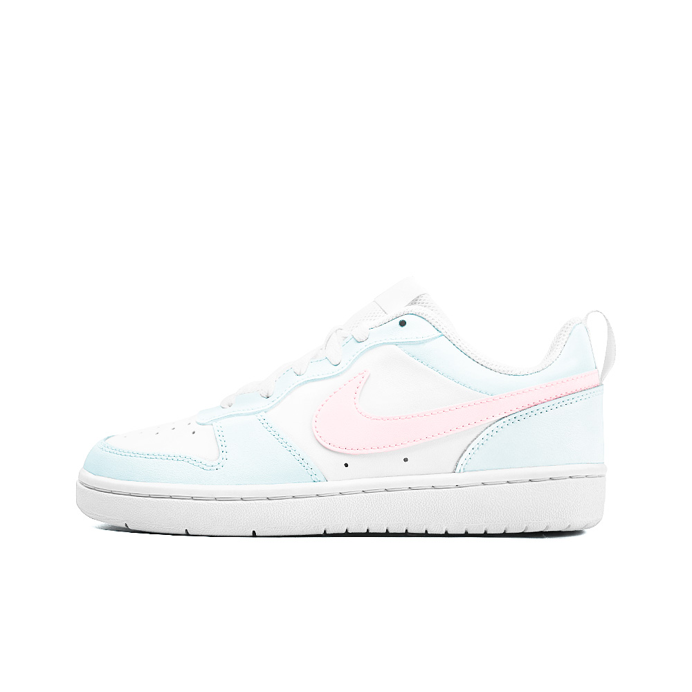 Nike Court Borough 2 Anti Slip Wear Resistant Low Top Skateboard Shoes Women's Blue White Pink