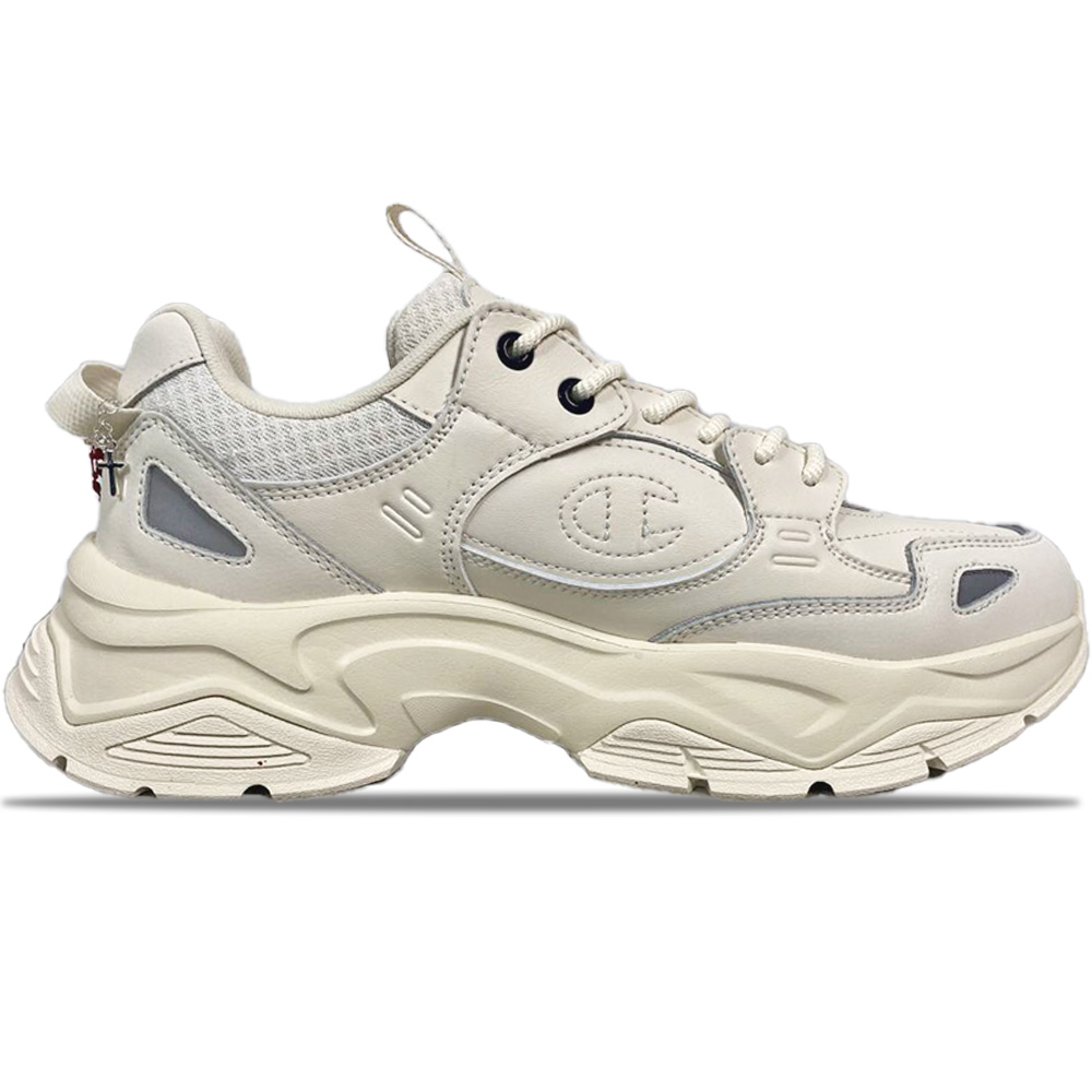 Champion Van Gogh Creation Tide Red Honeyed Treat Cushioning Low-Top Chunky Sneakers Women's Ecru