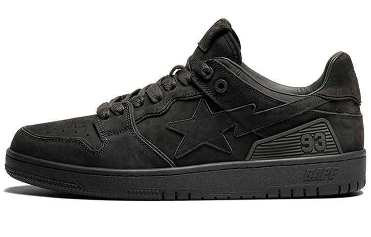 A BATHING APE SK8 STA URBAN FALL Stylish Skateboarding Shoes Men's Black