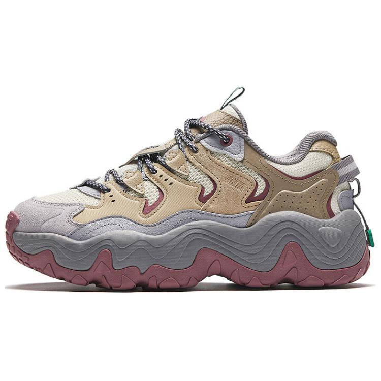 Anta Anti-Slip And Wear-Resistant Lightweight Low-Top Chunky Sneakers Women's Brown Gray