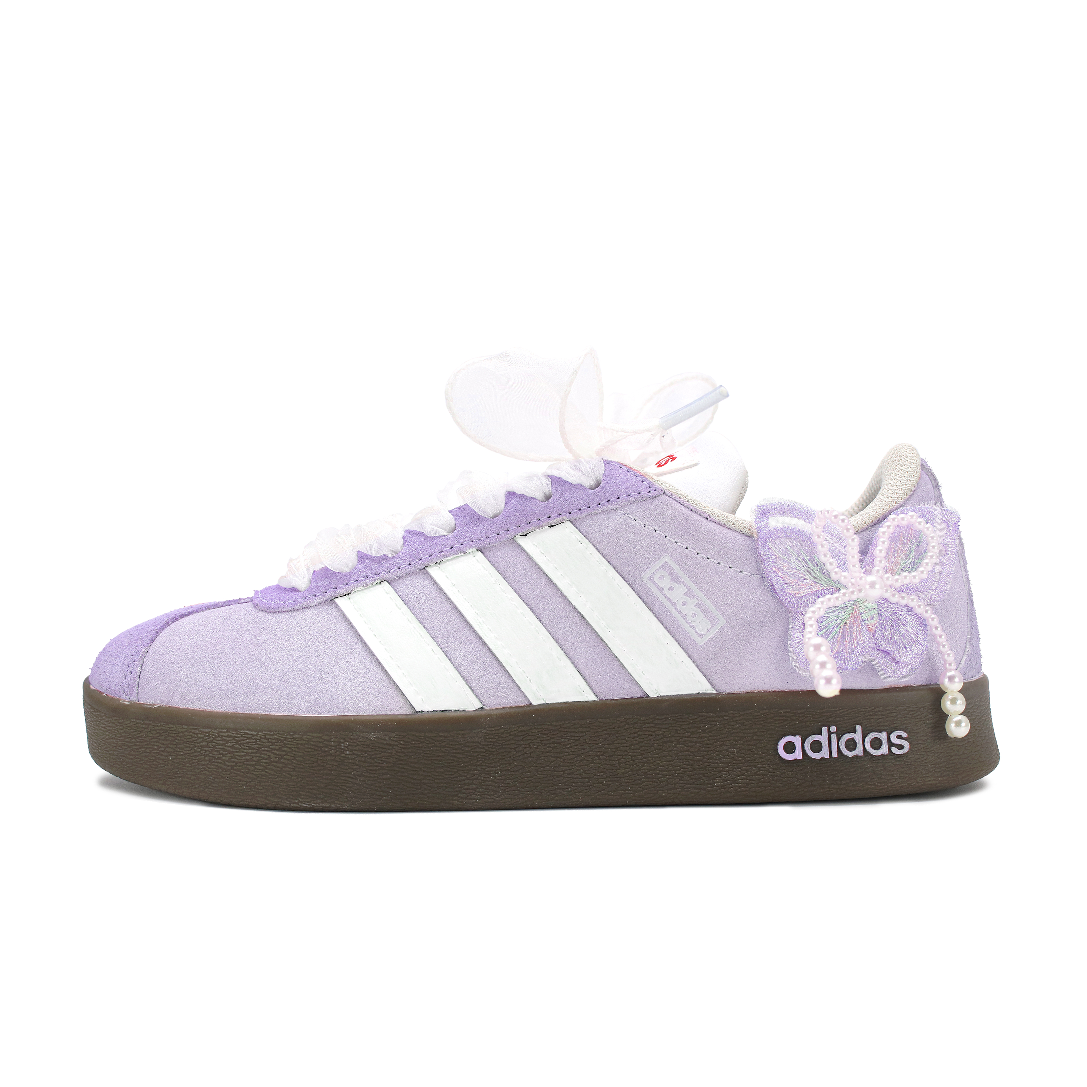 Adidas Neo VL Court Lifestyle Slip Resistant Abrasion Resistant Low top Skateboard Shoes Unisex White Purple купить в интернет-магазине Yoocart с быстрой доставкой по России.