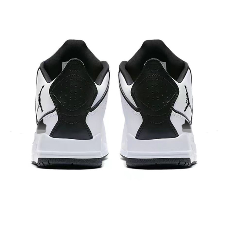 Jordan Courtside 23 Cushioning Anti-Slip And Wear-Resistant Mid-Top Vintage Basketball Shoes Men's White Black
