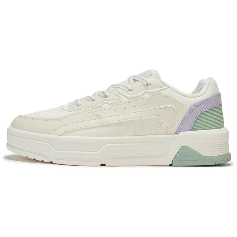 361° Slip Resistant Shock Absorbers Mid Top Skateboard Shoes Women's White Green