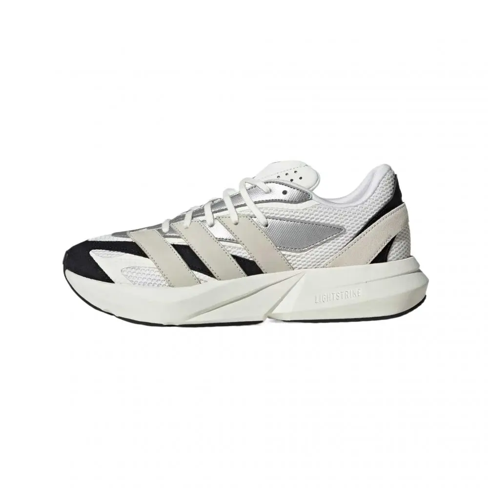 Adidas LIGHTBLAZE Low Top Running Shoes Men's Cloud White Gray White Metal Silver