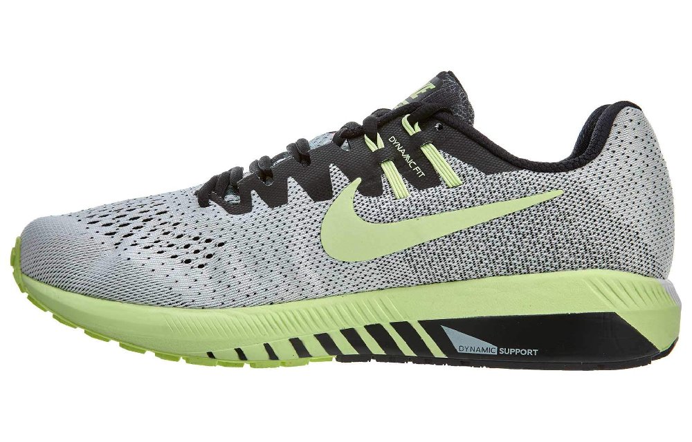 Nike Zoom Structure 20 Air Zoom Structure 20 Solstice Cushioned Slip-Resistant Low-Top Running Shoes Men's Gray Green