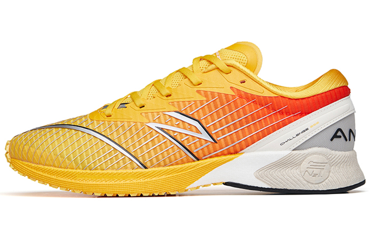Anta Running Collection Cushioning Anti-Slip And Wear-Resistant Low-Top Running Shoes Men's Yellow Red White