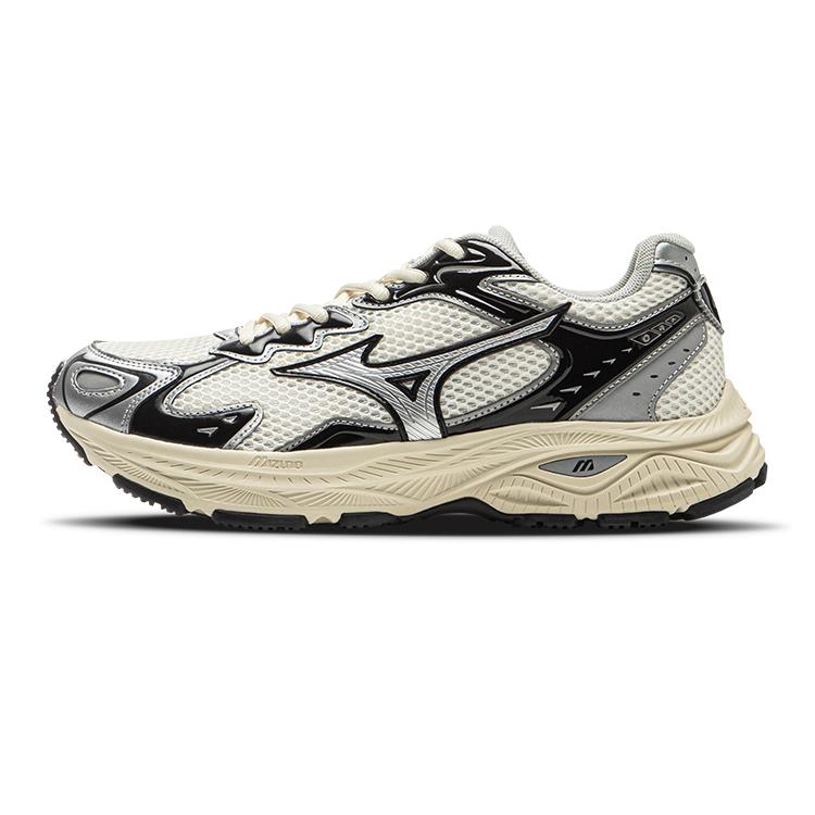 Oarism x Mizuno Racer S Wear-Resistant Low-Top Running Shoes Unisex Beige Apricot Black
