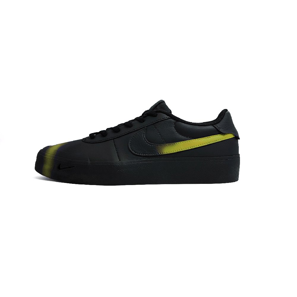 Nike Court Shot Abrasion Resistant Low Top Skateboard Shoes Unisex Yellow