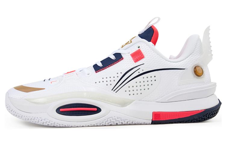 LINING All City 10 Basketball Shoes Men's Low top White/Red/Blue