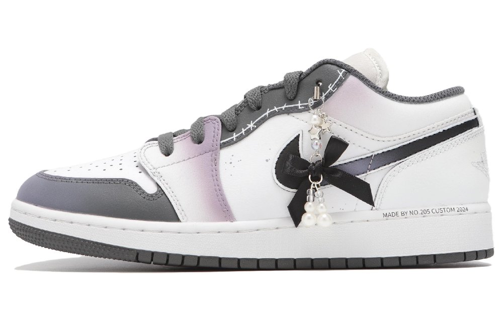 Jordan Air Jordan 1 Anti Slip Wear Resistant Low Top Vintage Basketball Shoes Women's Light Purple