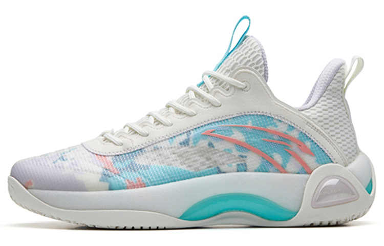 Anta Cement Bubble 2.0 Low-Top Performance Basketball Shoes Men's White Purple
