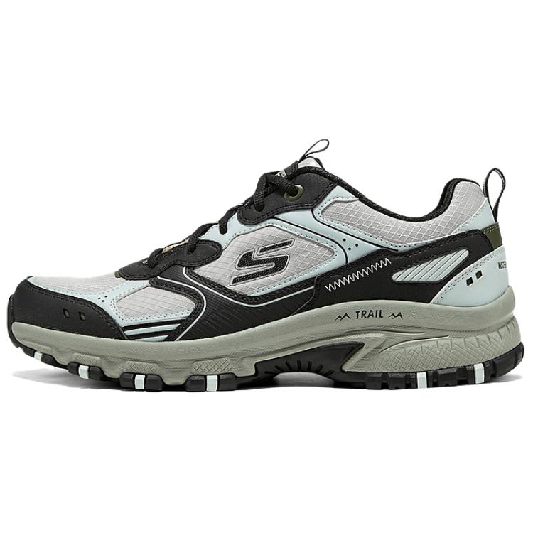 Skechers OUTDOOR MENS Cushioning, Wear Resistant Low top Mountaineering Hiking Shoes Men's Black Green