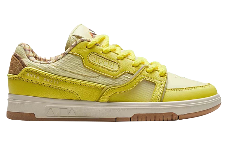Anta AOYU Sea Breeze Coconut Slip Resistant Abrasion Resistant Low top Skateboard Shoes Men's Yellow