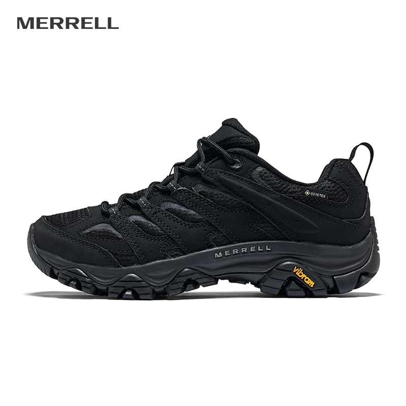 MERRELL MOAB 3 Cushioned Slip Resistant Water Resistant Low Top Trekking Shoes Men's Black