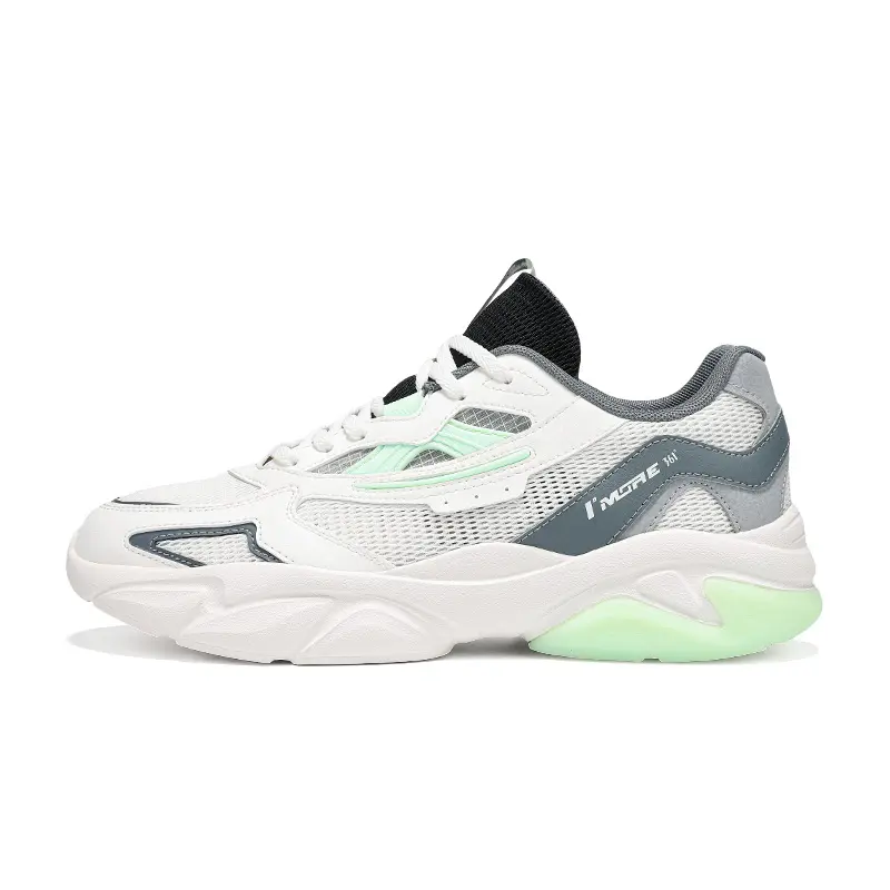 361° Cushioning Breathable Lightweight Low Top Casual Shoes Men's Feather White Deep Iron Gray
