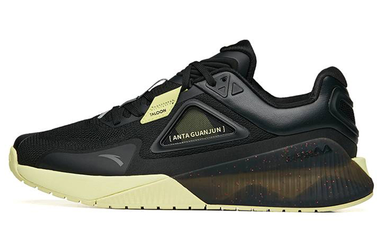 Anta Cushioned Anti-Slip Wear-Resistant Breathable Impact-Resistant Lightweight Low-Top Training Shoes Men's Black