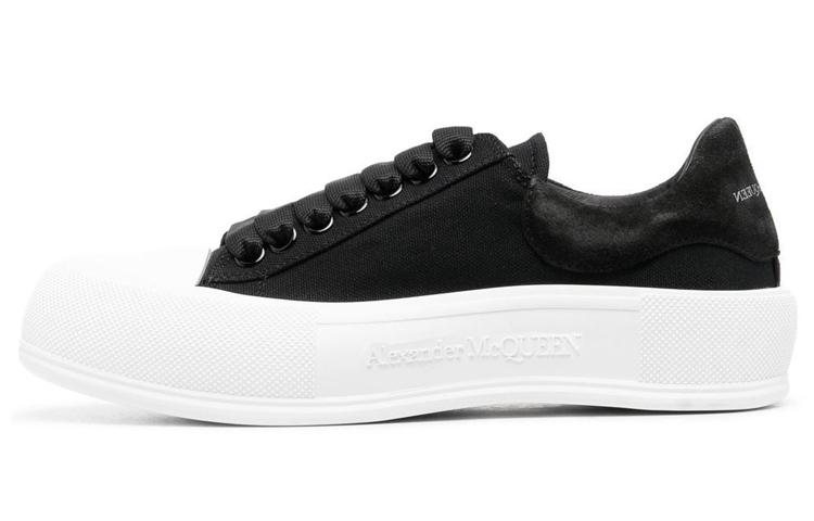 Alexander McQueen Deck Skate Plimsoll Shoes 'Black White' Women's