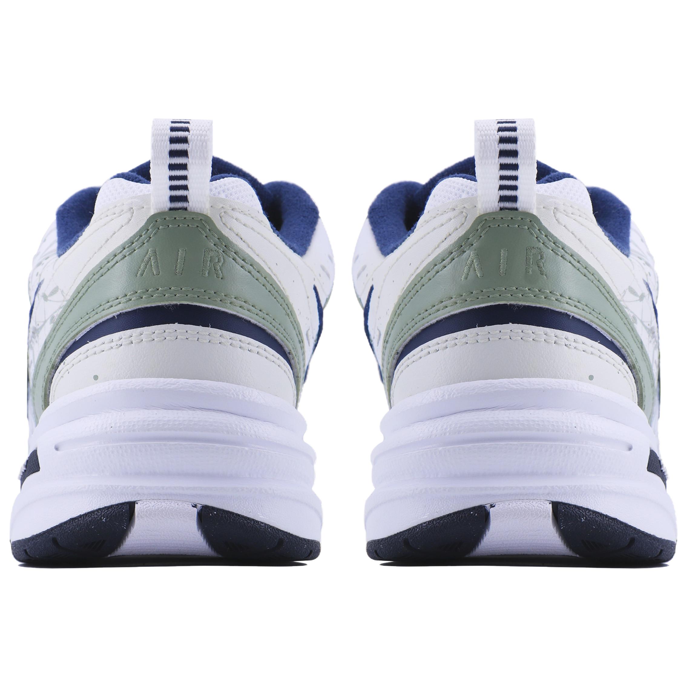 Nike Air Monarch 4 White Navy Bamboo Shadow Scroll SDS Abrasion Resistant Low Top Chunky Sneakers Unisex White Green купить в интернет-магазине Yoocart с быстрой доставкой по России.