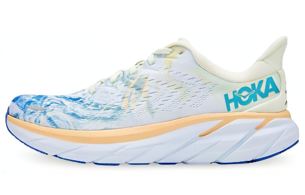 HOKA ONE ONE Clifton 8 Wide 'White Blue' Women's