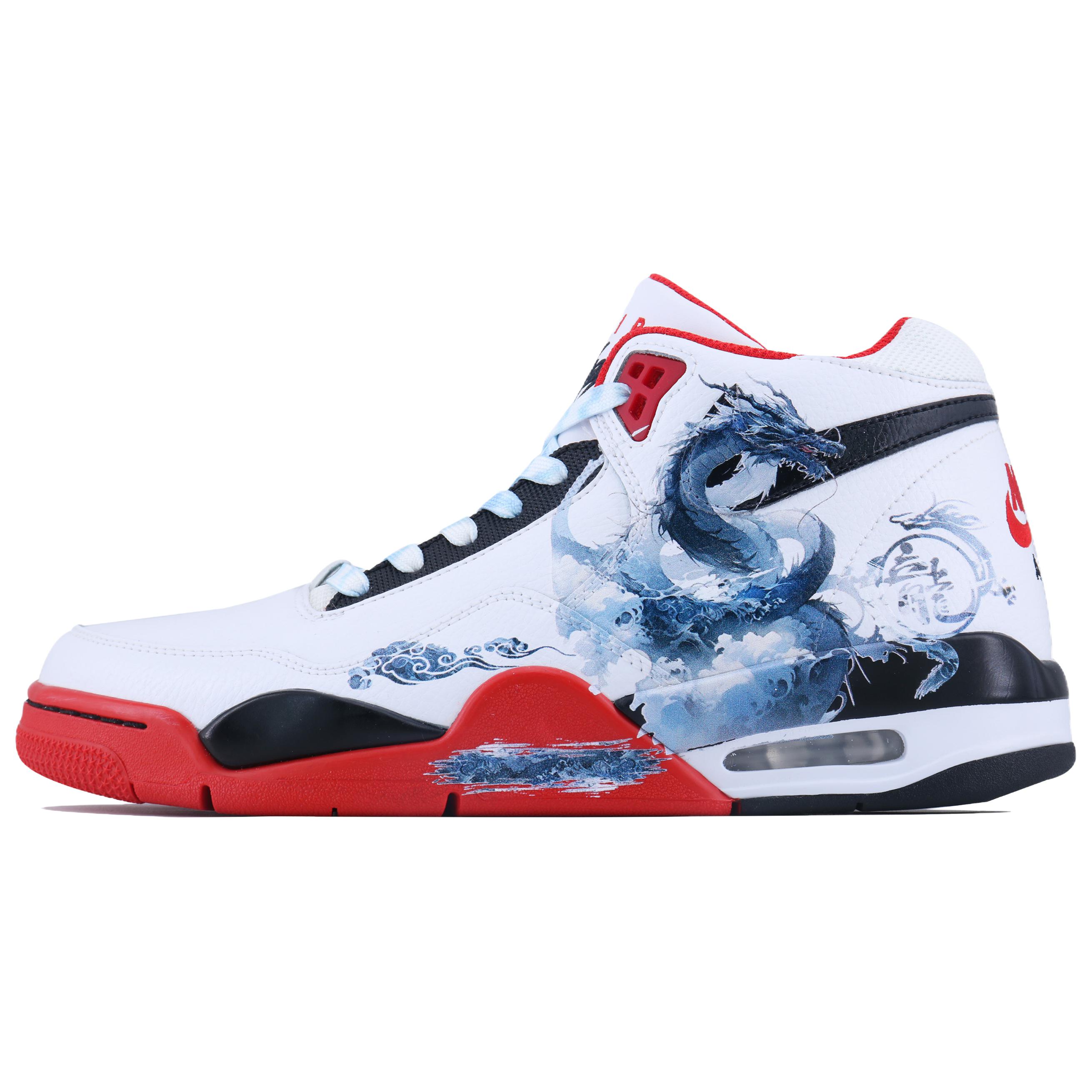Nike Flight Legacy Soaring Cloud Abrasion Resistant Mid top Vintage Basketball Shoes Unisex