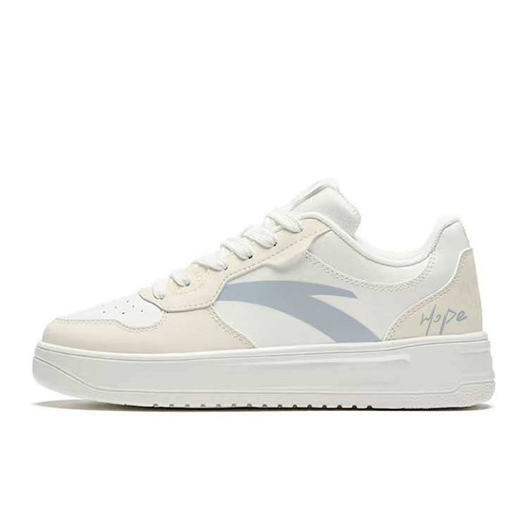 Anta Anti Slip Wear Resistant Low Top Skateboard Shoes Unisex White Yellow Blue