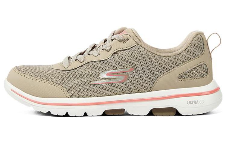 Skechers Go Walk 5 Breathable Lightweight Rebound Low Top Sports Casual Shoes Women's Taupe