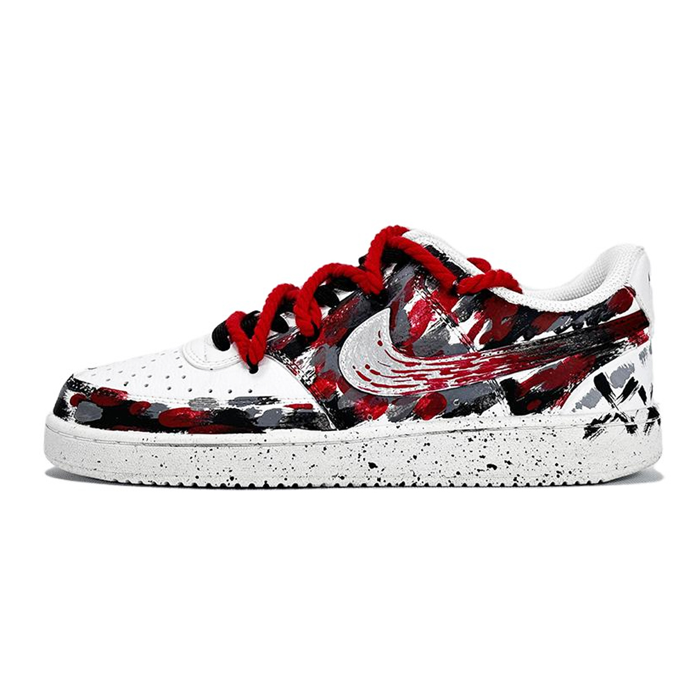 Nike Court Vision 1 Abrasion Resistant Low Top Skateboard Shoes Unisex Burgundy