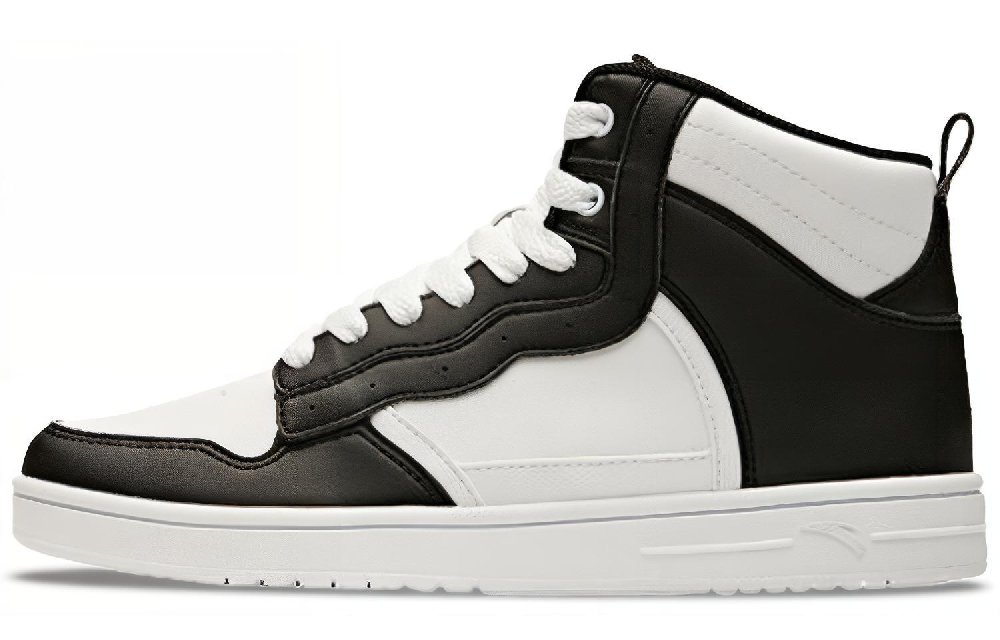 Anta Life Collection Slip Resistant Cushioning High Top Skateboard Shoes Women's White Black