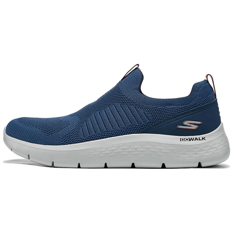 Skechers Go Walk Fle Breathable And Resilient Low Top Casual Shoes Men Blue White