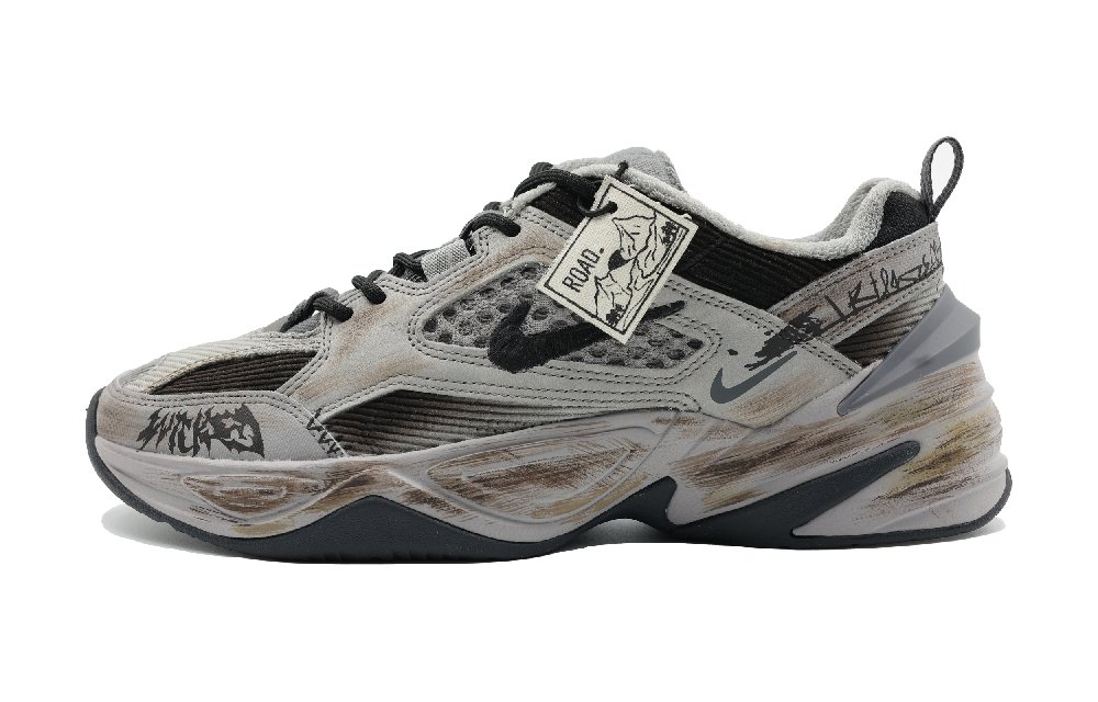 Nike M2K Tekno Muddy Road Anti-Slip Wear-Resistant Low-Top Chunky Sneakers Unisex Gray