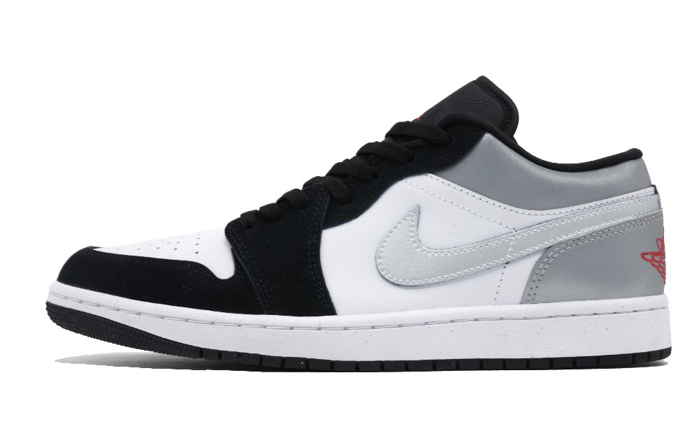 JORDAN Air Jordan 1 Vintage Basketball Shoes Unisex Low top Black Silver