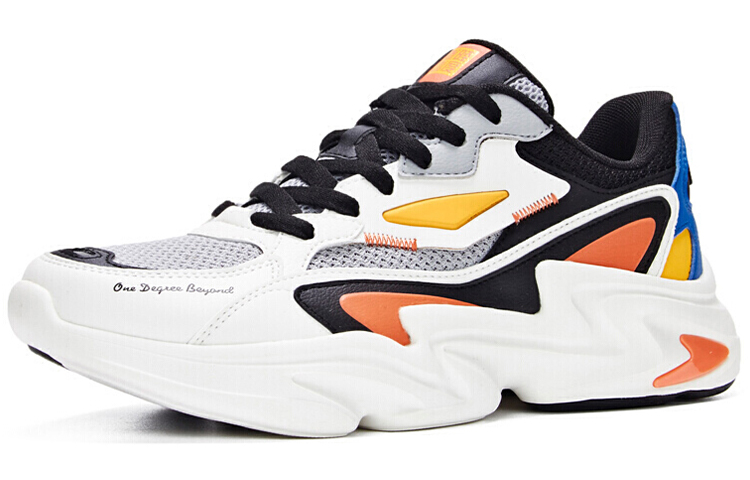 361° Cushioned Slip-Resistant Support Low-Top Chunky Sneakers Men's White Black