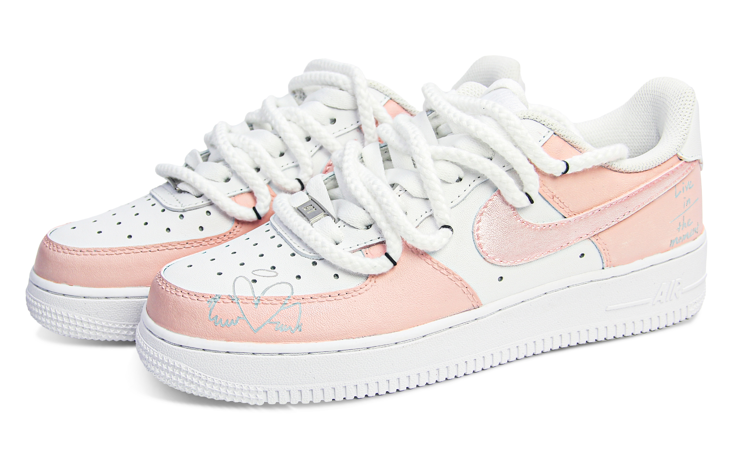 Nike Air Force 1 Anti Slip Wear Resistant Low Top Skateboard Shoes Women's Honey Pink купить в интернет-магазине Yoocart с быстрой доставкой по России.