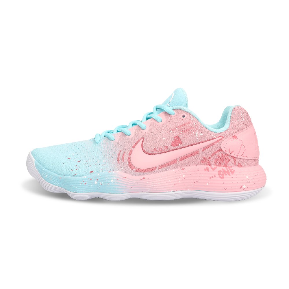 Nike Hyperdunk 2017 Peach Blossom Rain Cushioning, Wear Resistant Low Top Basketball Shoes Men's Pink