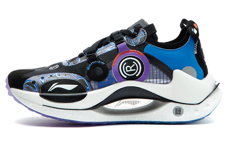 LiNing Shadow CRC Running Shoes Women's Low Top Black/Fluorescent Grape Purple