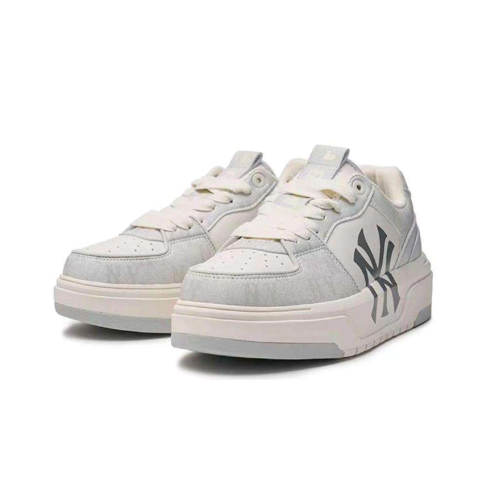 MLB Slip-Resistant Low-Top Skateboard Shoes Unisex Gray
