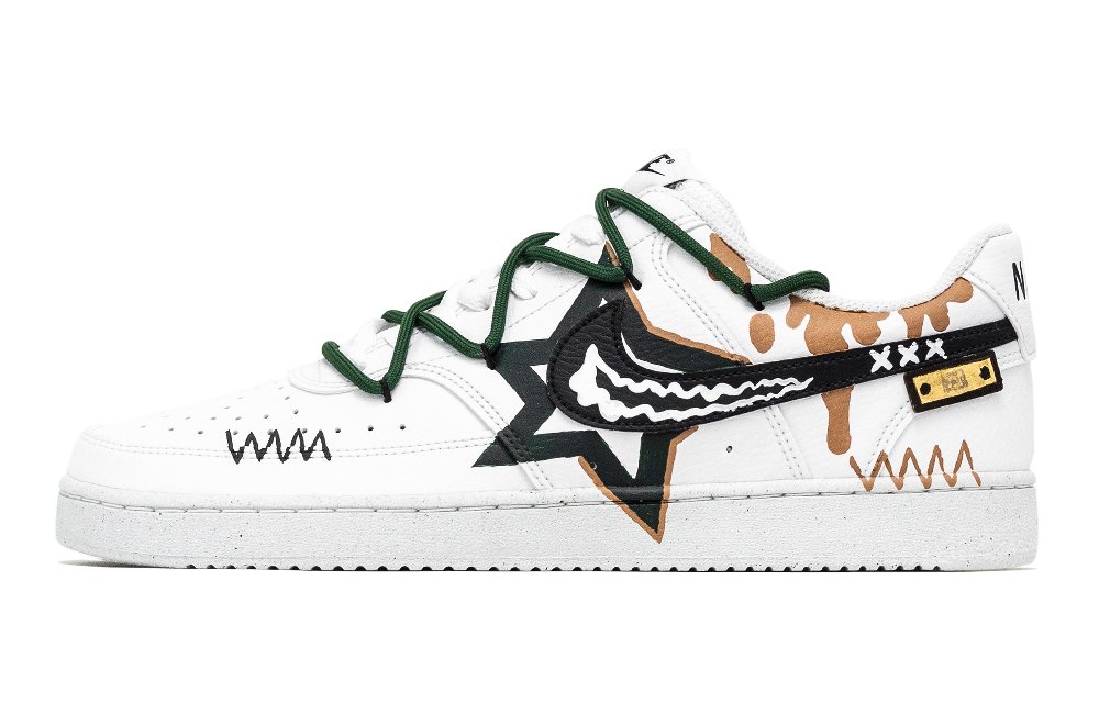 Nike Court Vision 1 American Vintage Anti Slip Wear Resistant Low Top Skateboard Shoes Men's Brown White