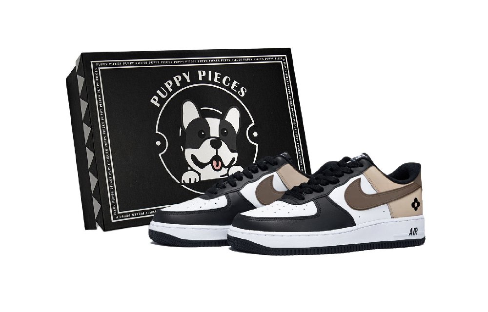 Nike Air Force 1 Rose Latte, Exclusive Shoe Box Slip Resistant Low Top Skateboard Shoes Men's White Brown