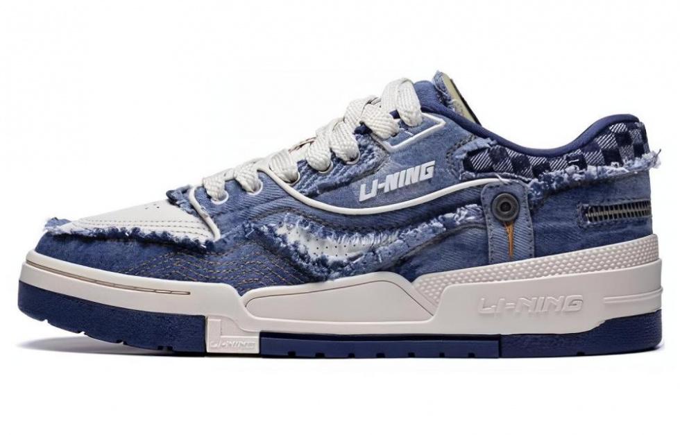 LiNing 001 BTC BTC PREMIUM Slip-Resistant Low-Top Skateboard Shoes Men's Navy