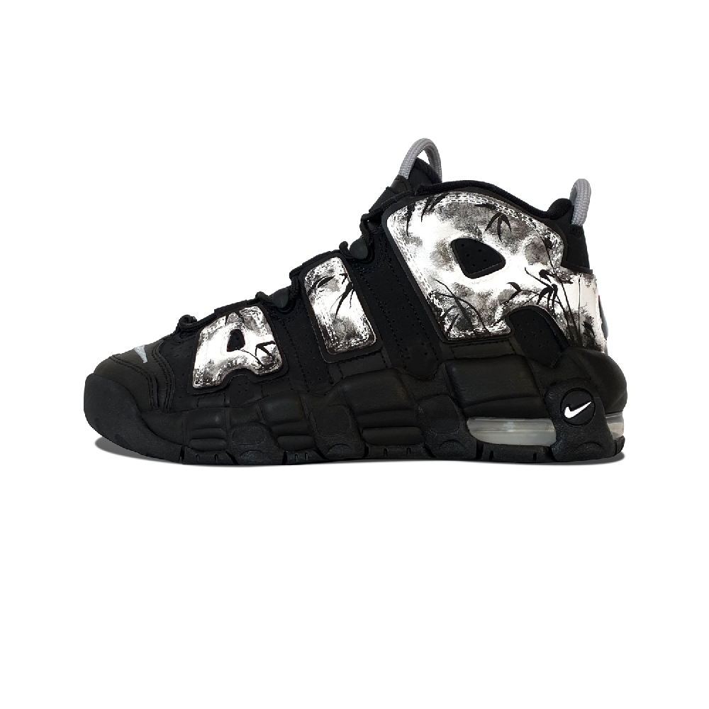 Nike Air More Uptempo Bamboo Ink Barbie Cushioning Anti-Slip And Wear-Resistant Mid-Top Vintage Basketball Shoes Black