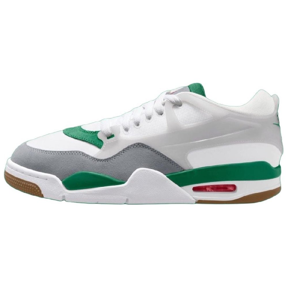 JORDAN Air JORDAN 4 Vintage Basketball Shoes Unisex Low-Top White Green