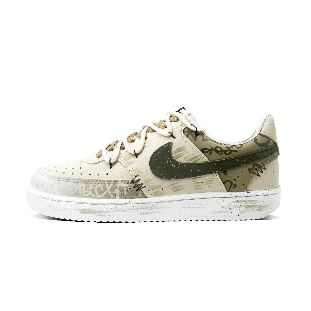 Nike Court Vision 1 Coverage Low-Top Skateboard Shoes Men's Brown