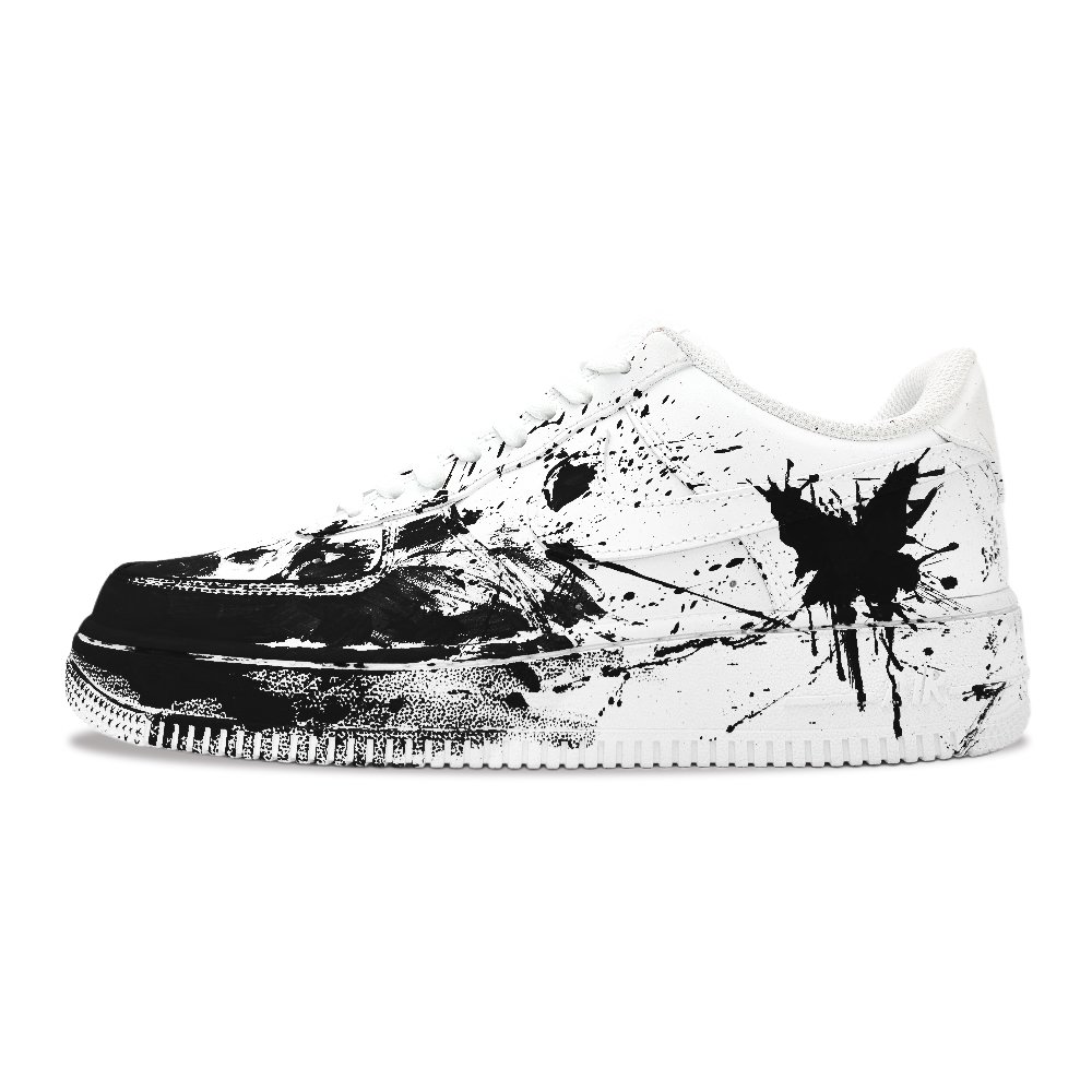 Nike Air Force 1 Anti-Slip Wear-Resistant Low-Top Skateboard Shoes Unisex Black White