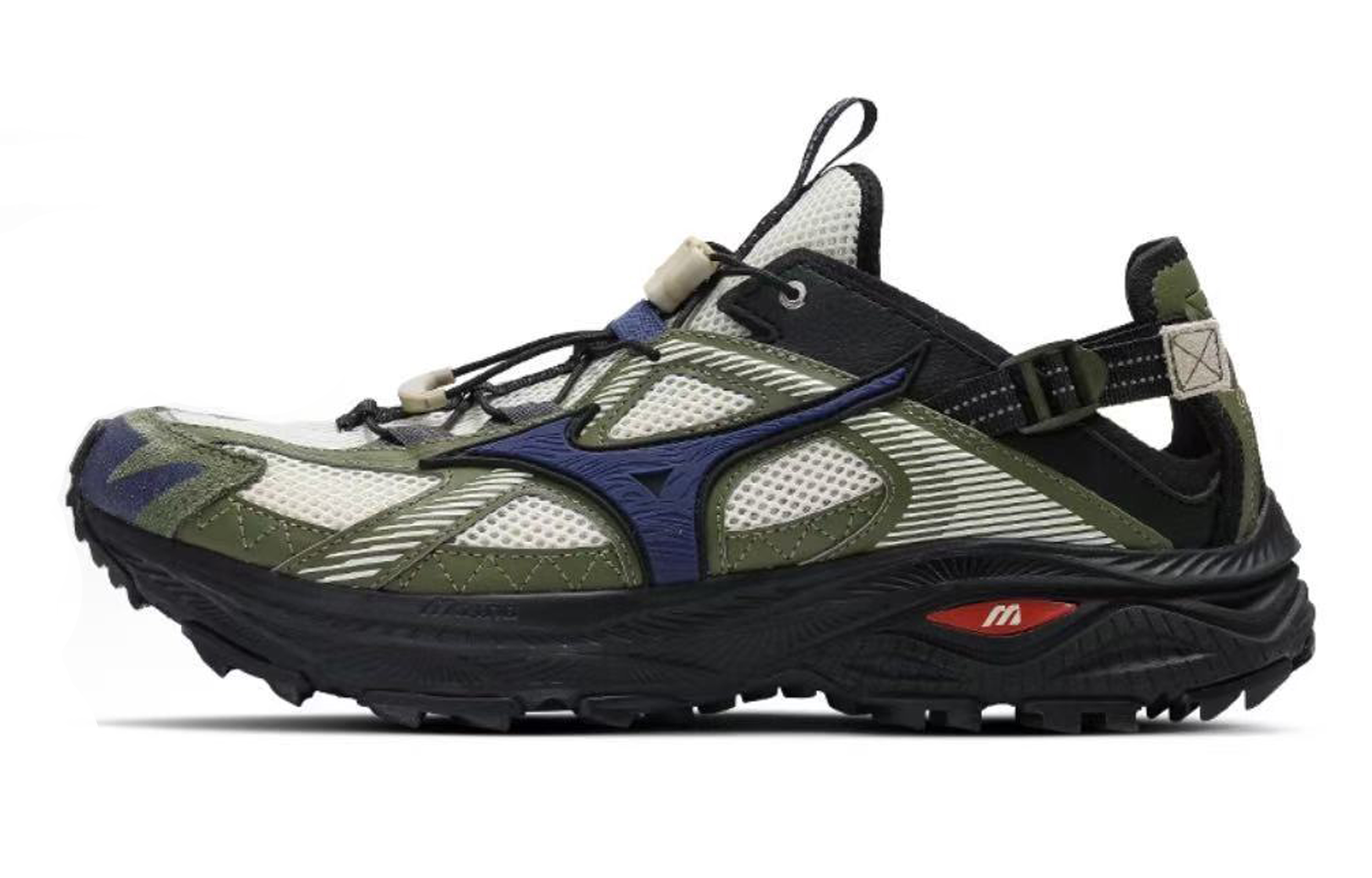 Mizuno Racer Trail River Trekking Shoes Unisex Ecru/Dark Olive Green купить в интернет-магазине Yoocart с быстрой доставкой по России.