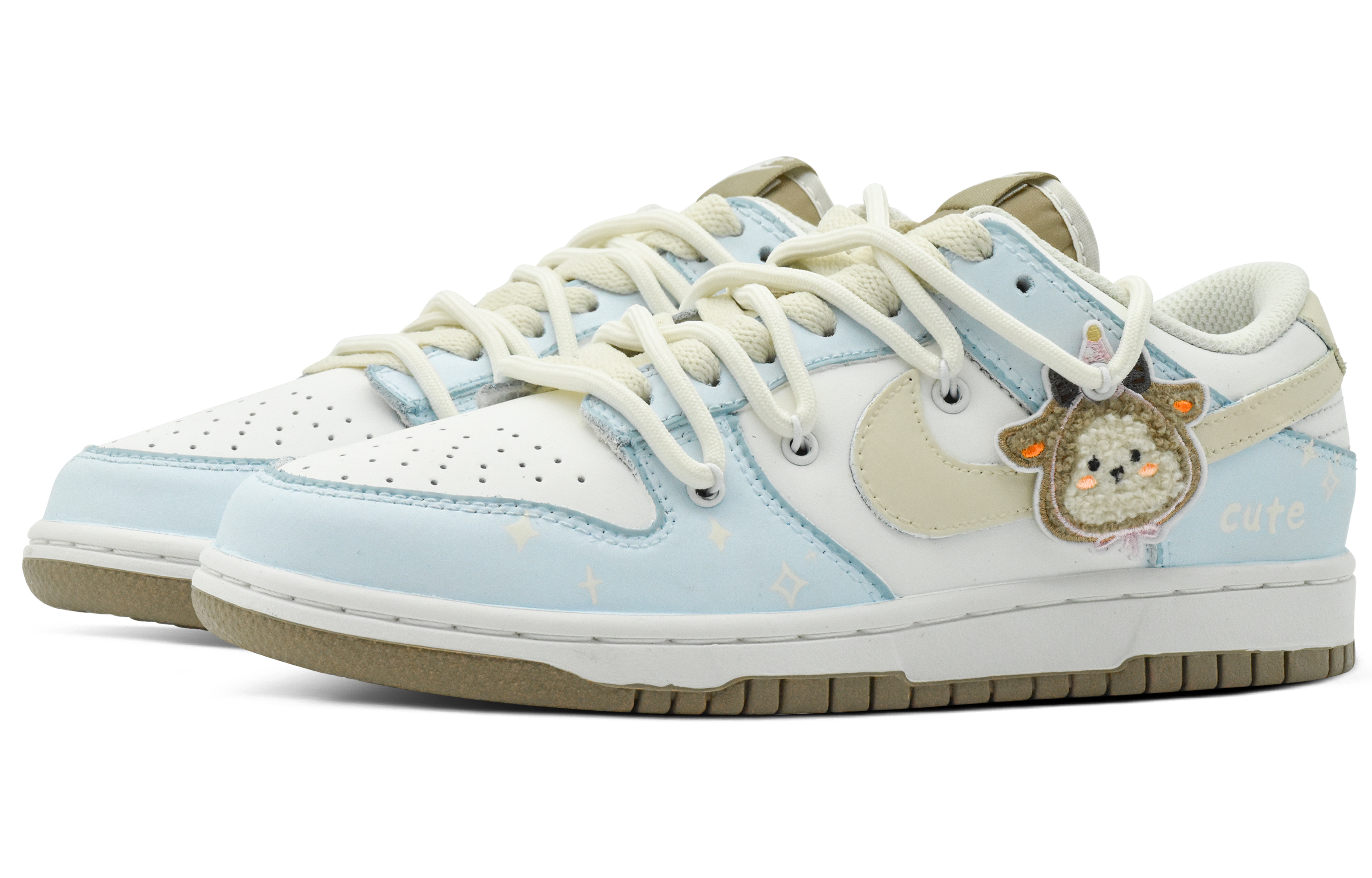 Nike Dunk Jelly Sheep Slip Resistant Low Top Skateboard Shoes Unisex White Blue купить в интернет-магазине Yoocart с быстрой доставкой по России.
