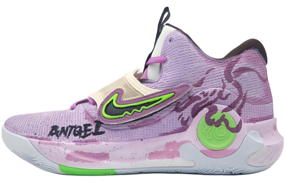 Nike KD Trey 5 Signal Dimension Abrasion Resistant Low Top Basketball Shoes Men's Purple Green