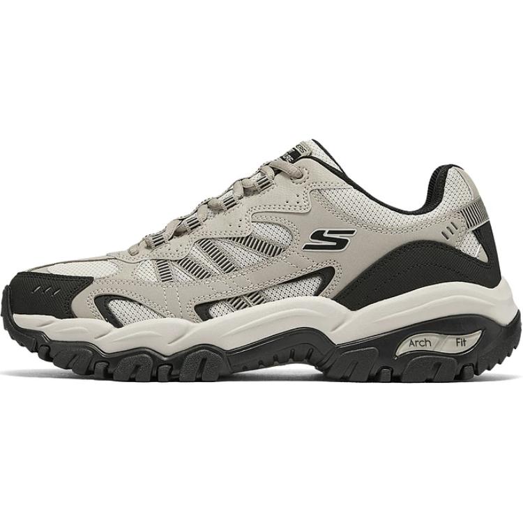 Skechers OUTDOOR MENS Abrasion Resistant Breathable Support Rebound Grip Low top Hiking Shoes Men's Gray
